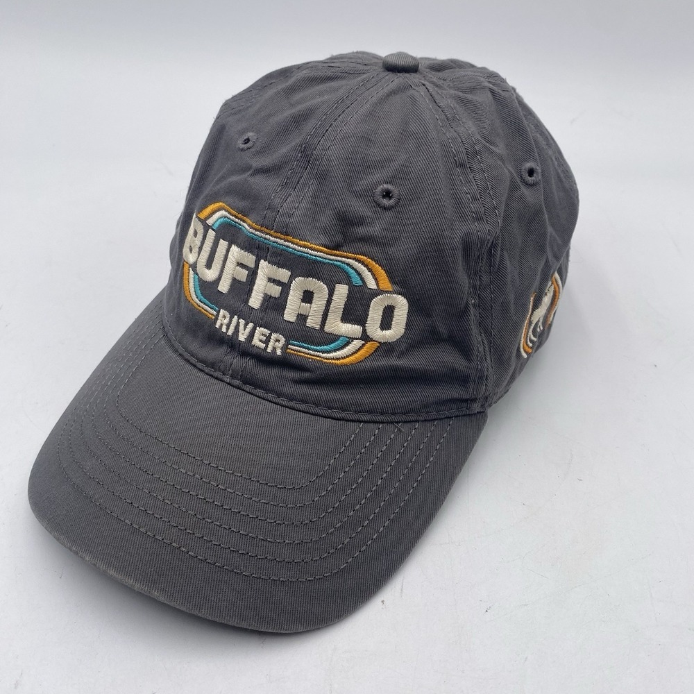 Buffalo River‎ Hat Gray Cotton Clean Up Strapback Adjustable Cleaned VGC